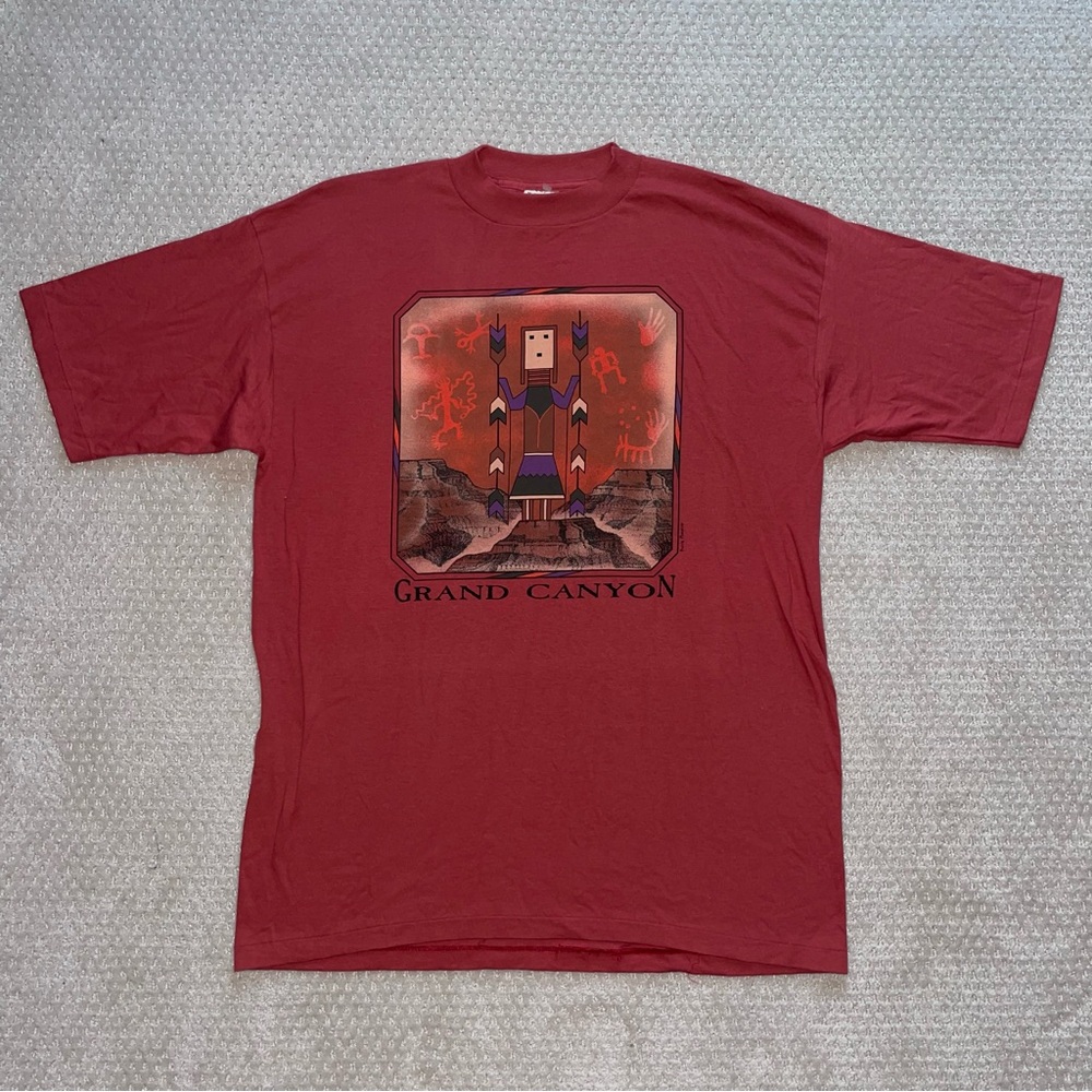 Vintage 90s Grand Canyon AZ Southwest t Shirt Prairie Mountain Size XL Aztec